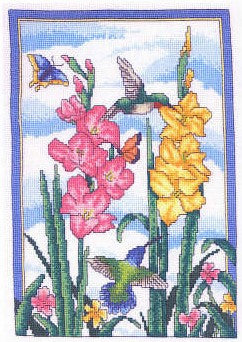 Hummingbirds and Gladiolus