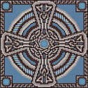 Aquamarine Celtic Cross