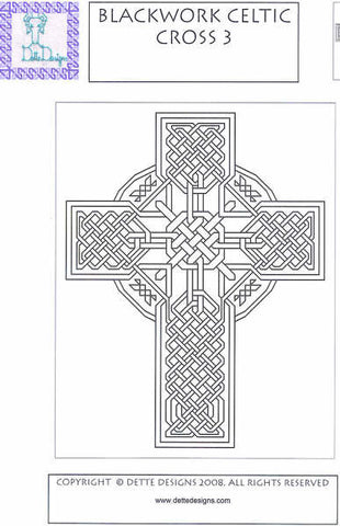 Blackwork Celtic Cross 3
