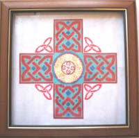 Red & Green Celtic Cross